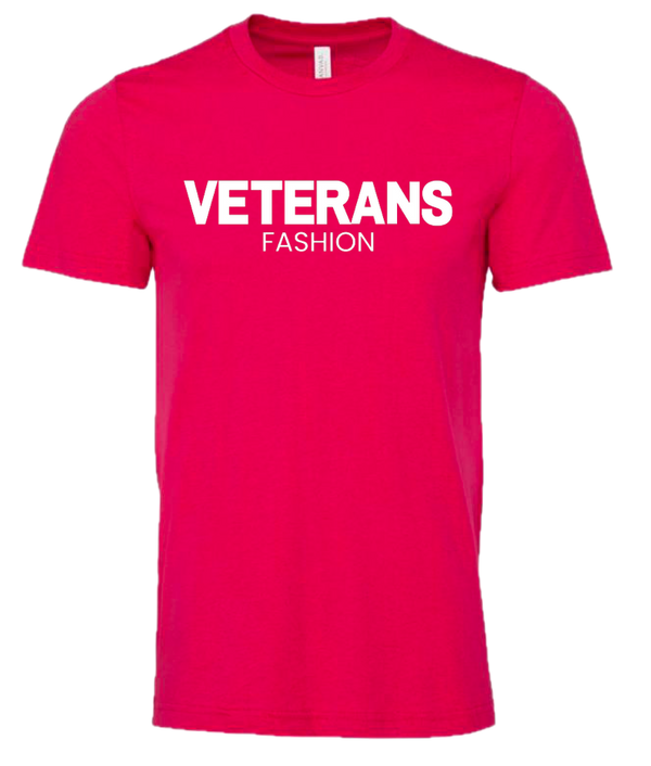 Unisex Veterans Fashion Jersey Tee - Small / Fuchsia