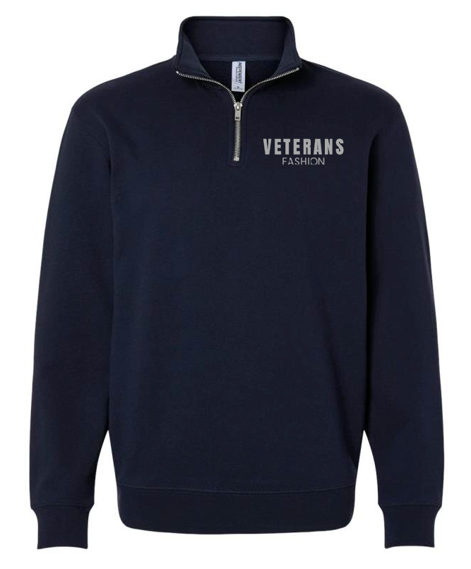 Unisex Veterans Fashion Quarter-Zip Pullover