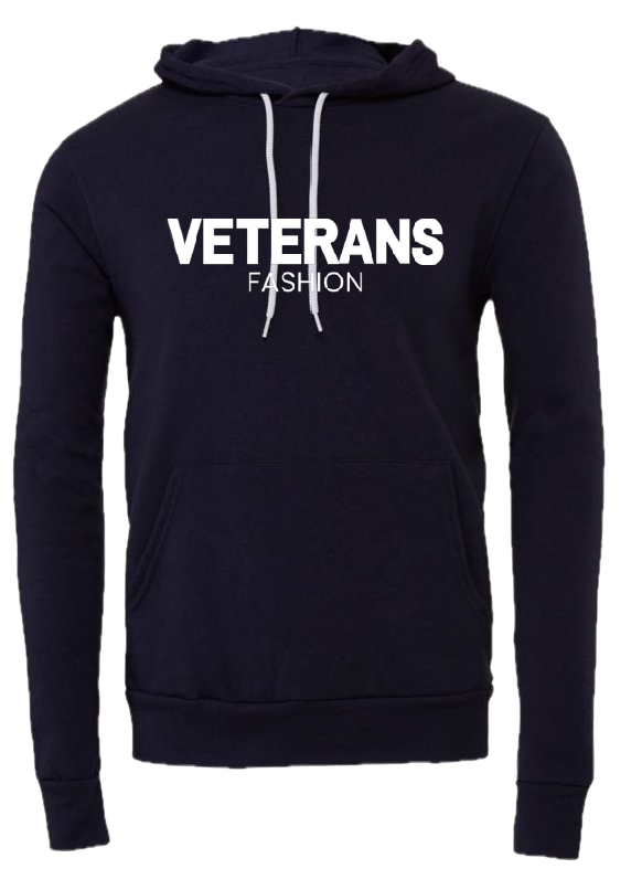 Unisex Veterans Fashion Fleece Hoodie - Navy / S