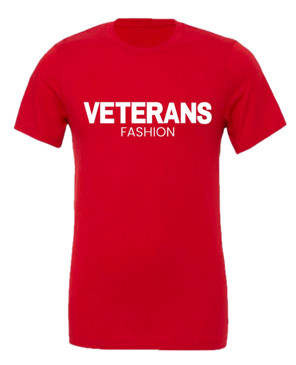 Unisex Veterans Fashion Jersey Tee - Small / Red