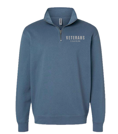 Unisex Veterans Fashion Quarter-Zip Pullover